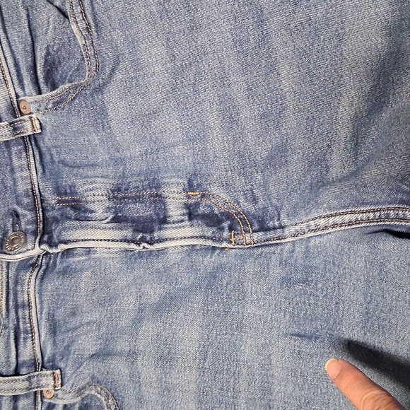 American Eagle Super High Rise Baggy Straight Cargo Jeans 14 Skater Grunge - Picture 9 of 10